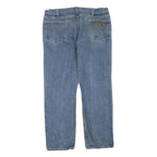 CARHARTT Mens Regular Fit Blue Denim Jeans Zip W38 L30 Classic Cotton Blend