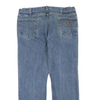 CARHARTT Mens Regular Fit Blue Denim Jeans Zip W38 L30 Classic Cotton Blend