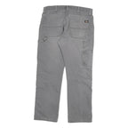 DICKIES Mens Regular Fit Grey Denim Jeans W34 L30 Workwear Zip Closure