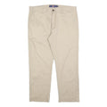 DICKIES Mens Regular Fit Beige Cotton Blend Trousers W36 L26 Workwear Classic