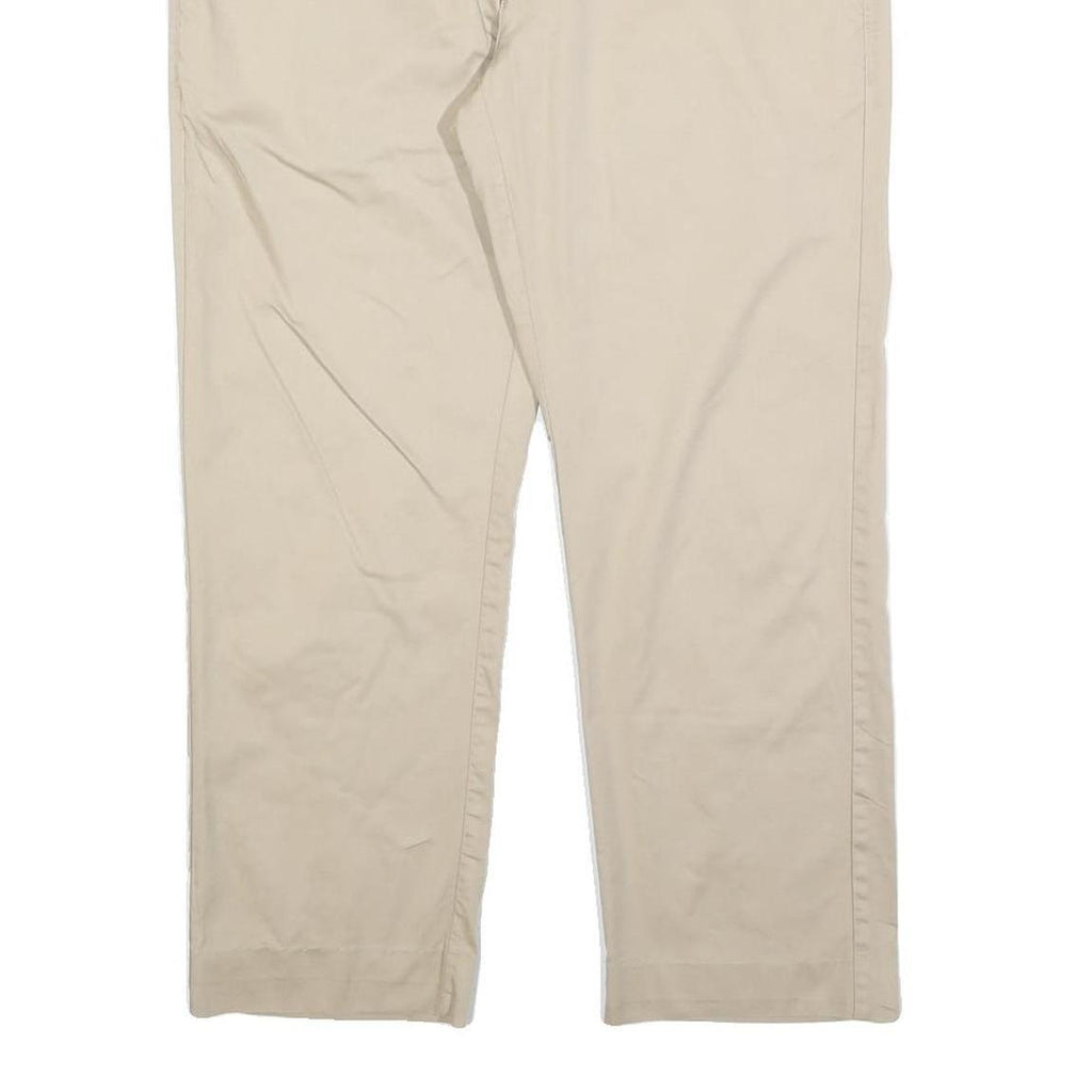 DICKIES Mens Regular Fit Beige Cotton Blend Trousers W36 L26 Workwear Classic