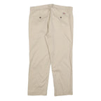 DICKIES Mens Regular Fit Beige Cotton Blend Trousers W36 L26 Workwear Classic