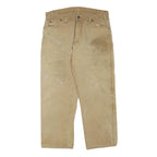 DICKIES Mens Jeans Beige Regular Straight Denim W38 L30 Workwear Durable