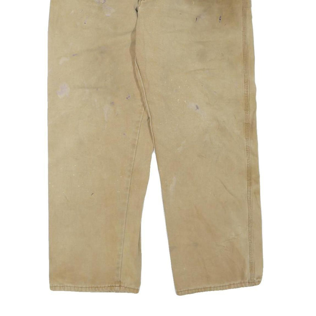 DICKIES Mens Jeans Beige Regular Straight Denim W38 L30 Workwear Durable