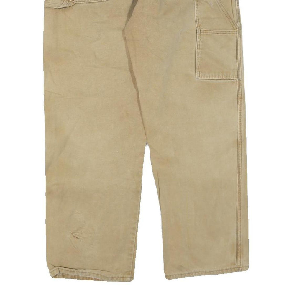 DICKIES Mens Jeans Beige Regular Straight Denim W38 L30 Workwear Durable