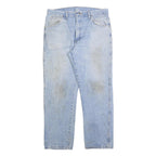 CARHARTT Mens Regular Fit Light Blue Denim Jeans W36 L30 Zip Cotton Blend