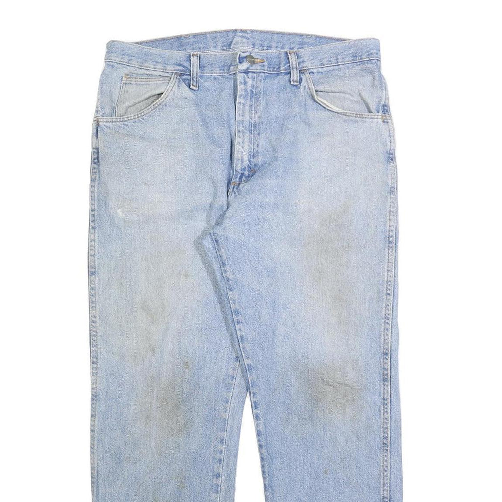 CARHARTT Mens Regular Fit Light Blue Denim Jeans W36 L30 Zip Cotton Blend