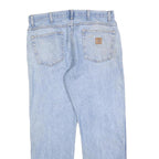 CARHARTT Mens Regular Fit Light Blue Denim Jeans W36 L30 Zip Cotton Blend