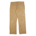DICKIES Mens Regular Fit Beige Cotton Blend Zip Closure Trousers W34 L32 Utility