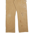 DICKIES Mens Regular Fit Beige Cotton Blend Zip Closure Trousers W34 L32 Utility