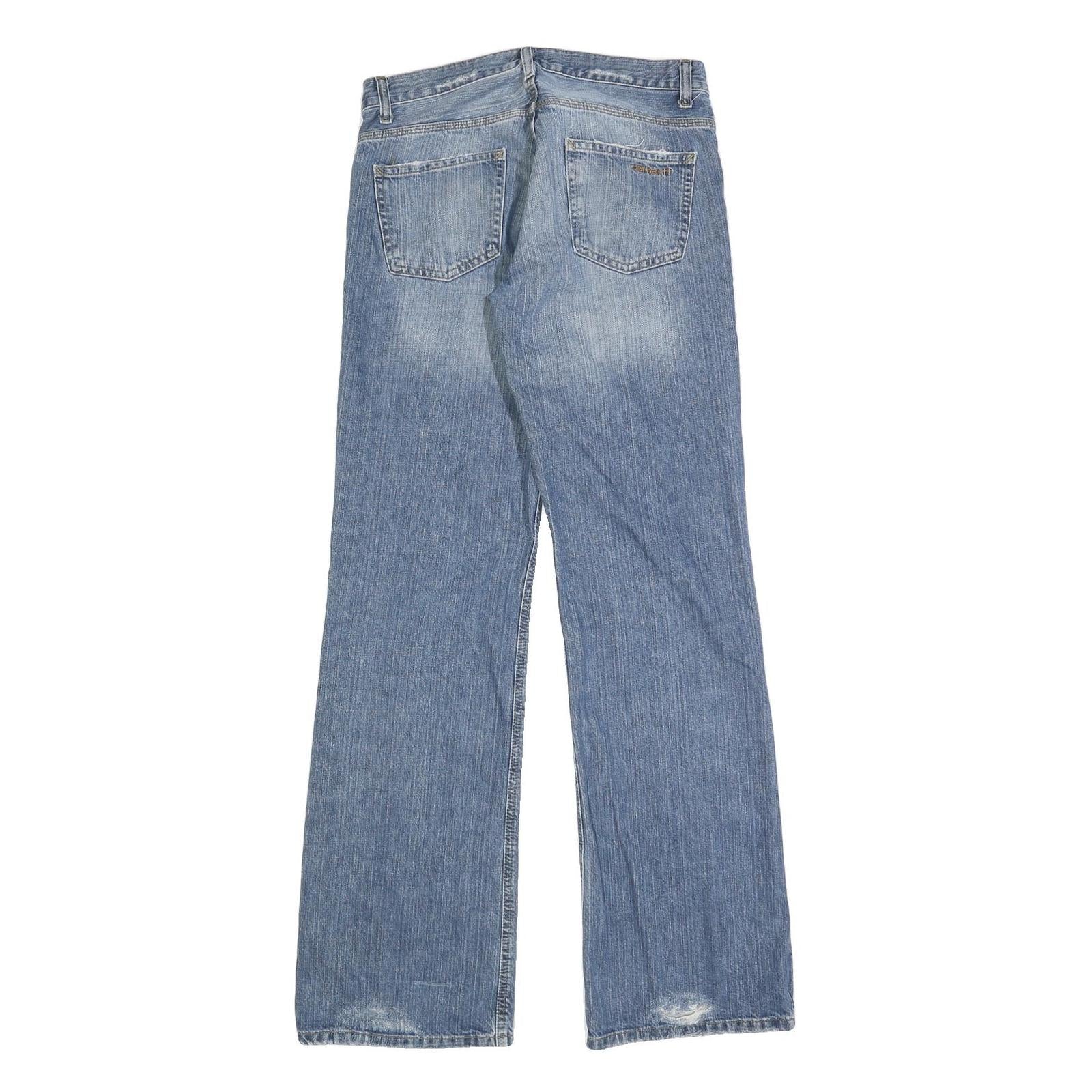 CARHARTT Womens Jeans Blue Regular Straight Denim Medium W34 L34 Casual Wear