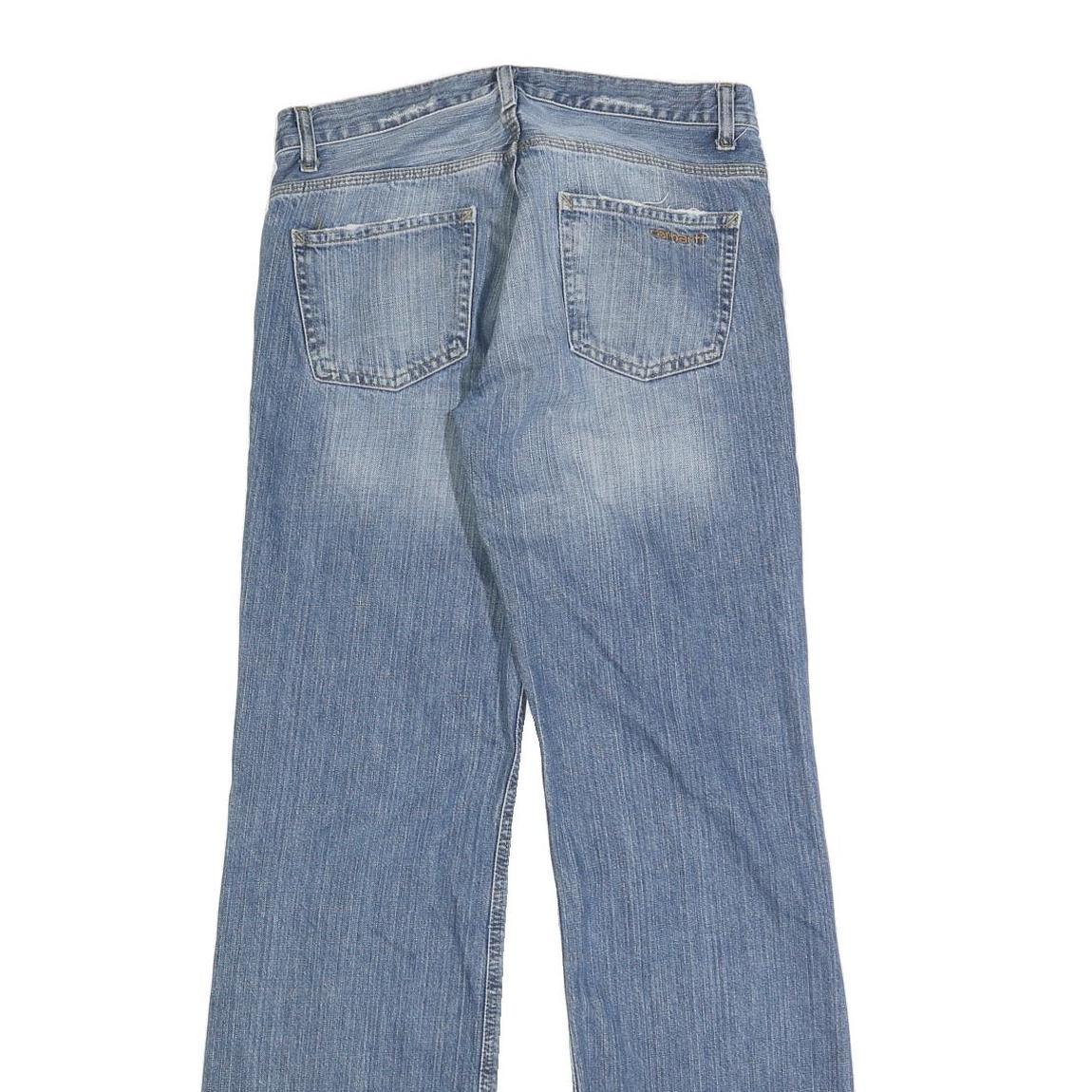 CARHARTT Womens Jeans Blue Regular Straight Denim Medium W34 L34 Casual Wear