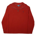 POLO RALPH LAUREN Mens Red Pullover Plain Crew Neck Basic Knit XL Classic Cotton