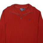 POLO RALPH LAUREN Mens Red Pullover Plain Crew Neck Basic Knit XL Classic Cotton