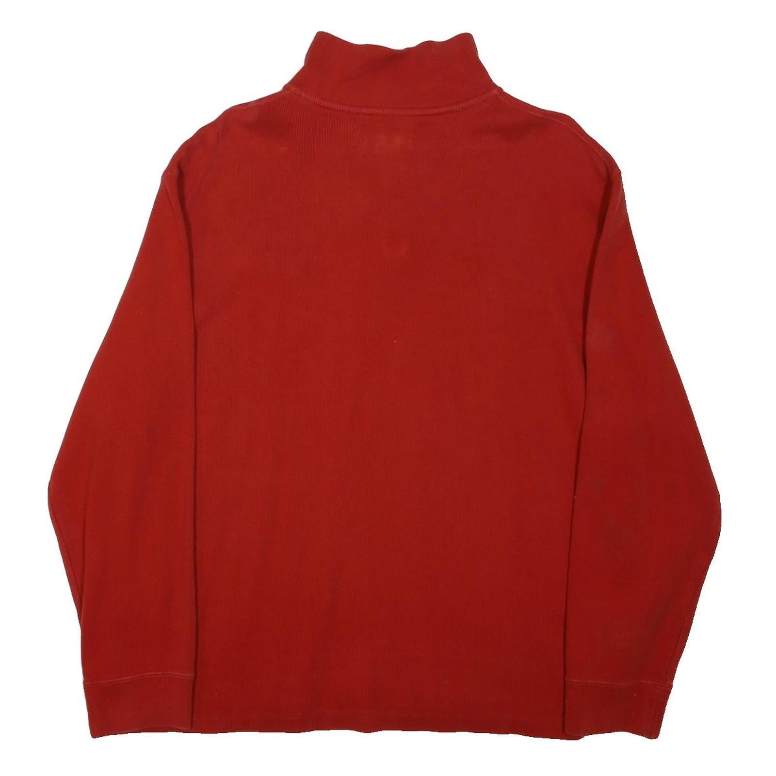 POLO RALPH LAUREN Mens Red Pullover Plain Crew Neck Basic Knit XL Classic Cotton