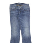 GUESS Womens Blue Regular Flared Denim Medium W30 L32 Jeans Cotton Blend Zip