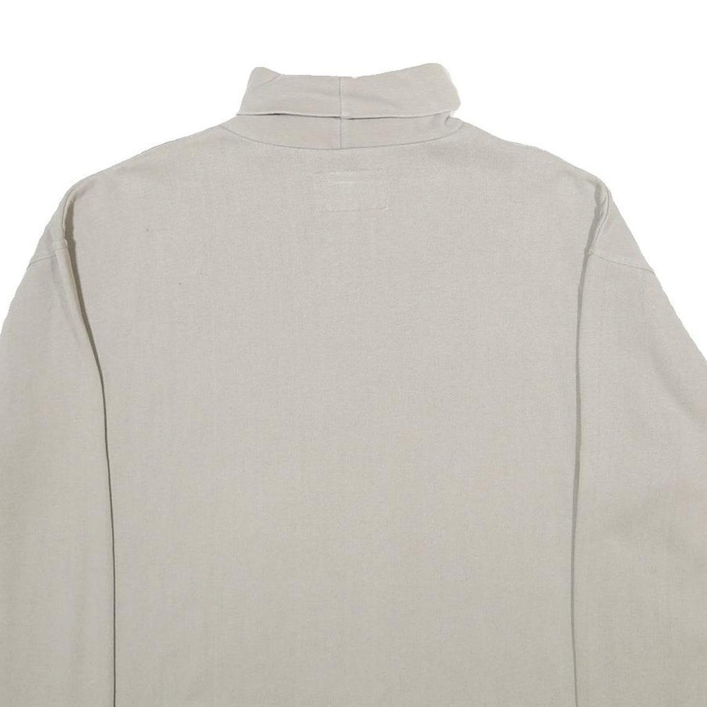 TRAILER Mens Beige Xl Roll Neck Cotton Blend Sweatshirt Pullover