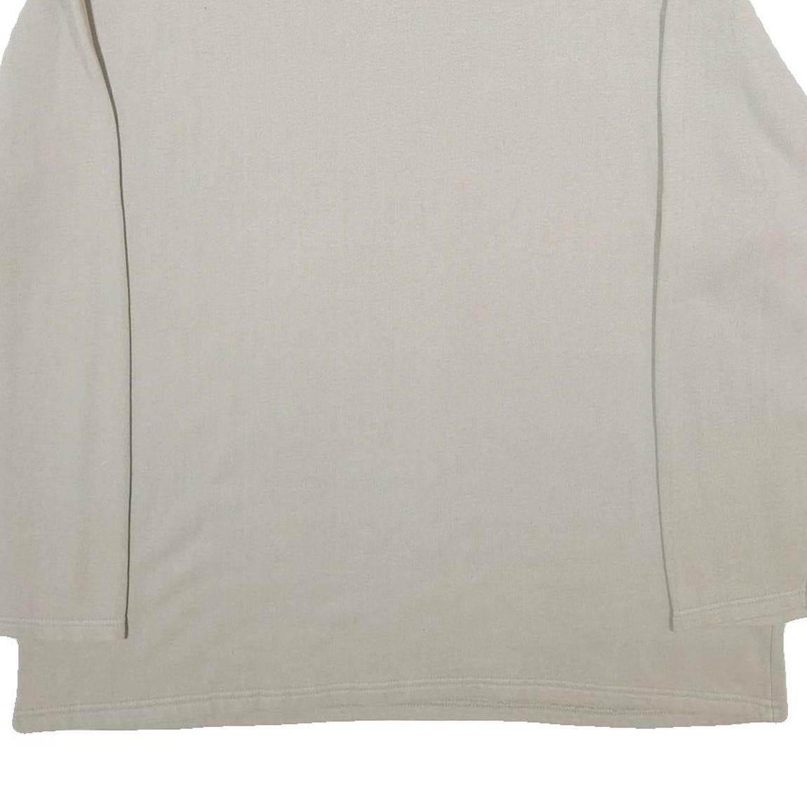 TRAILER Mens Beige Xl Roll Neck Cotton Blend Sweatshirt Pullover