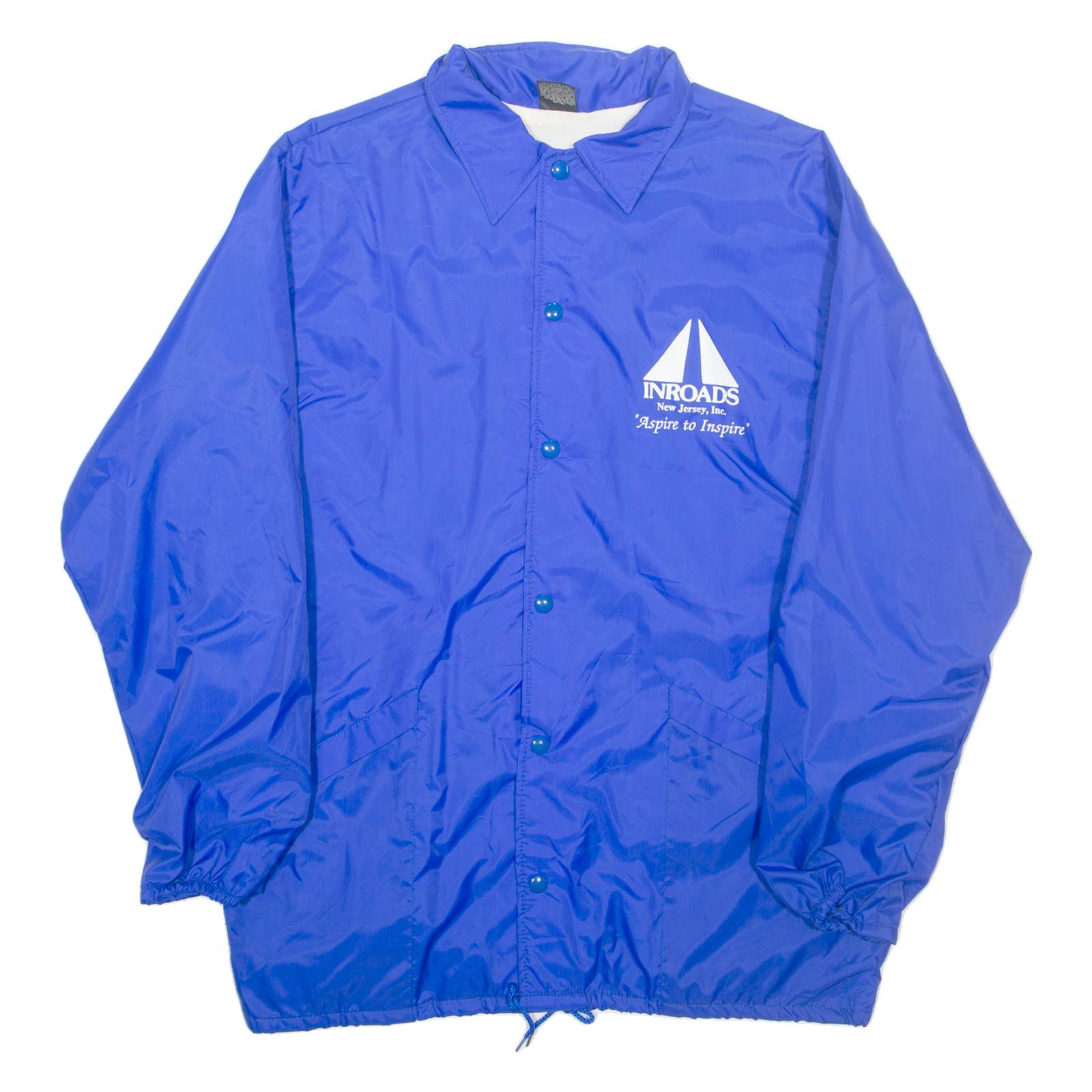 ARISTO JAC New Jersey Mens Coach Jacket Blue Nylon USA L