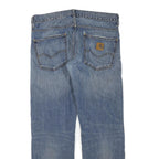 CARHARTT Mens Regular Fit Blue Denim Jeans W38 L32 Zip Cotton Blend Workwear