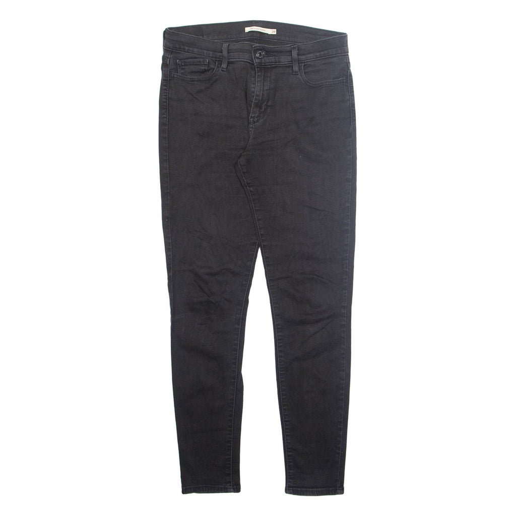LEVI'S Womens Jeans Black Regular Skinny W29 L30
