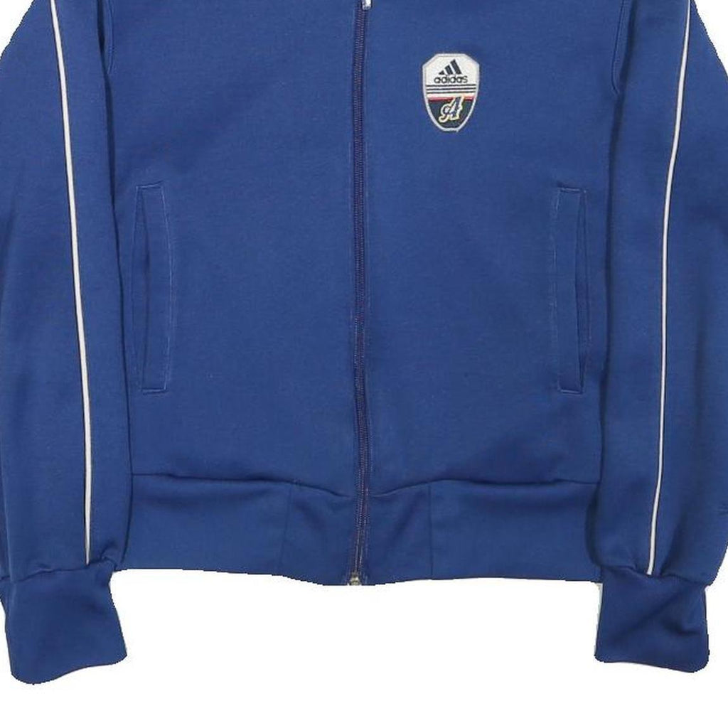 ADIDAS Womens Blue Track Jacket XS Polyester Blend Zip Plain Sports Casual