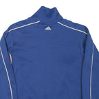 ADIDAS Womens Blue Track Jacket XS Polyester Blend Zip Plain Sports Casual