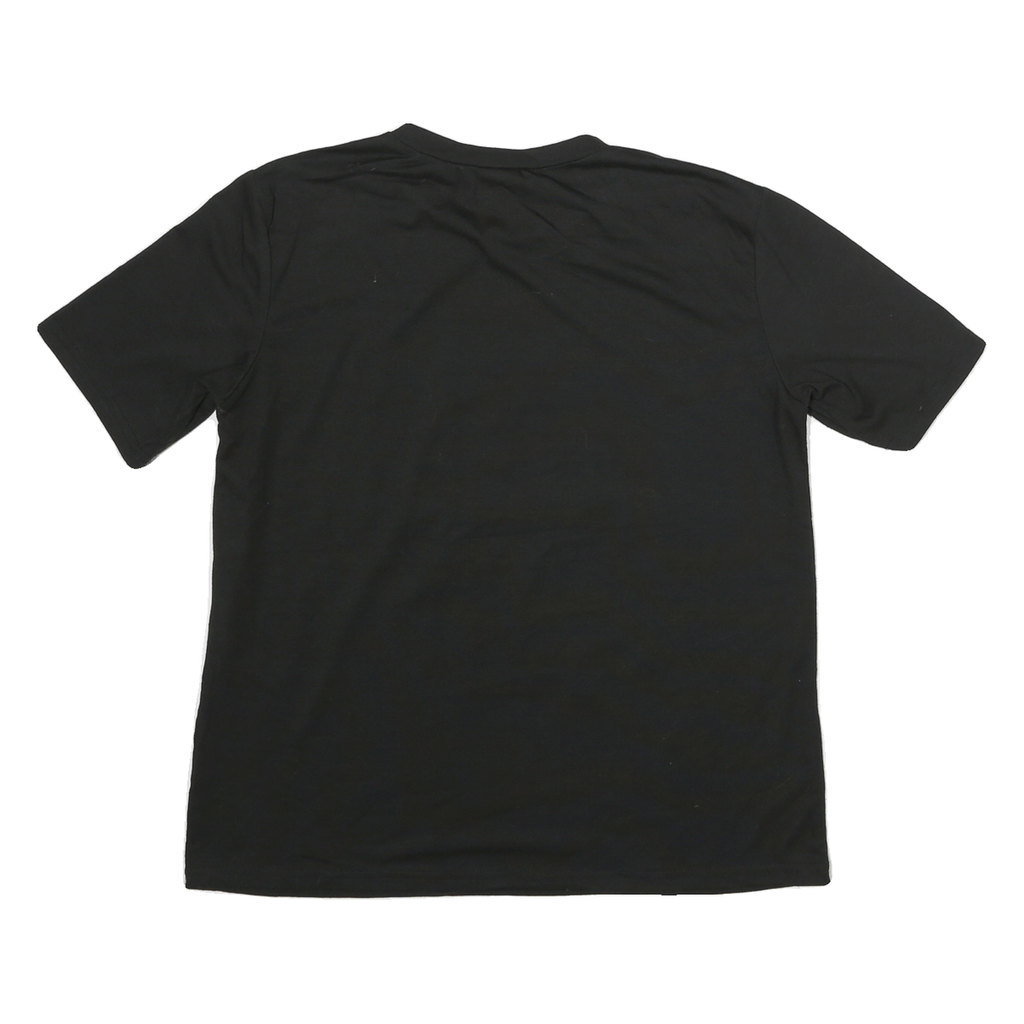 ROLLING STONES Mens Black Crew Neck Graphic T-Shirt S Polyester Blend