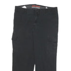 DICKIES Mens Cotton Blend Black Regular Fit Straight Leg Trousers W36 L26