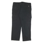 DICKIES Mens Cotton Blend Black Regular Fit Straight Leg Trousers W36 L26