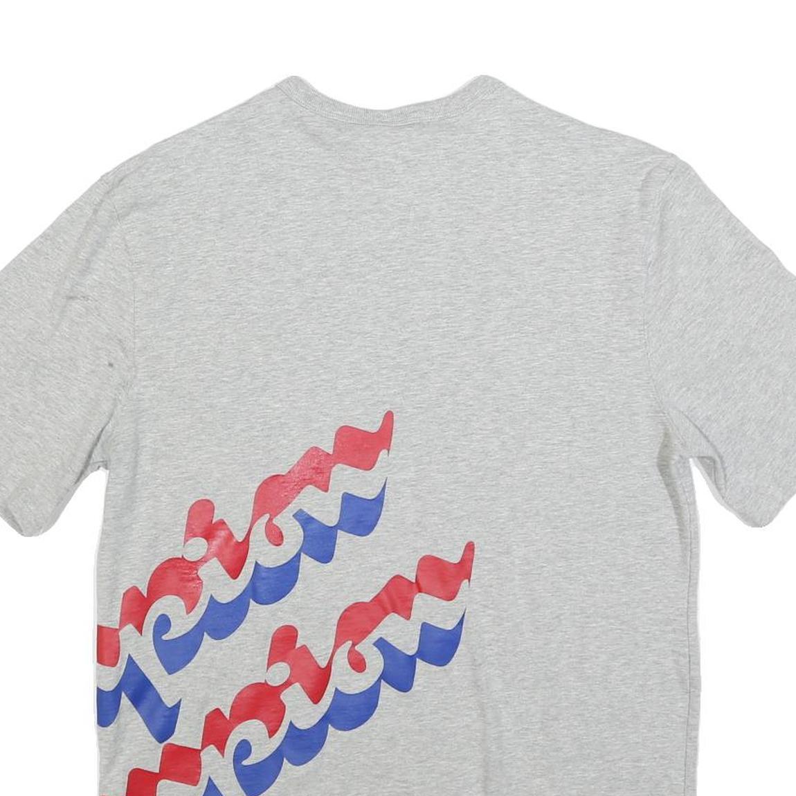 CHAMPION Mens Grey L Cotton Blend Graphic T-Shirt Short Sleeve Crew Neck