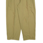 FREY Mens Polyester Blend Beige Relaxed Straight Trousers W36 L28 Zip Closure