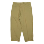 FREY Mens Polyester Blend Beige Relaxed Straight Trousers W36 L28 Zip Closure