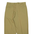 FREY Mens Polyester Blend Beige Relaxed Straight Trousers W36 L28 Zip Closure