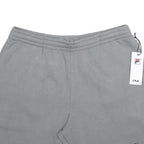 FILA Mens Grey Casual Shorts L W34 Cotton Blend Drawstring Logo