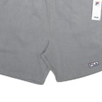 FILA Mens Grey Casual Shorts L W34 Cotton Blend Drawstring Logo