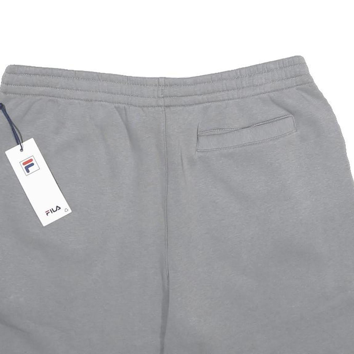 FILA Mens Grey Casual Shorts L W34 Cotton Blend Drawstring Logo