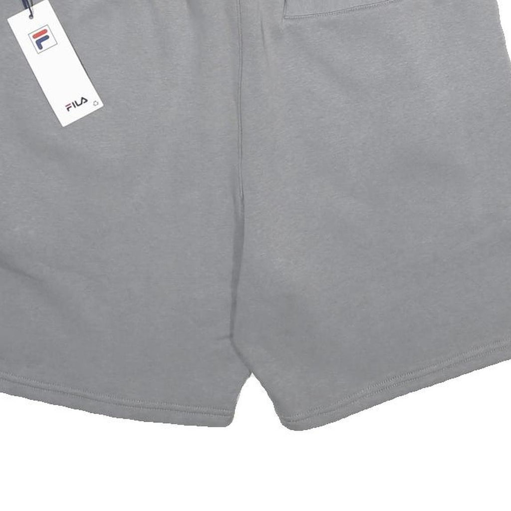 FILA Mens Grey Casual Shorts L W34 Cotton Blend Drawstring Logo
