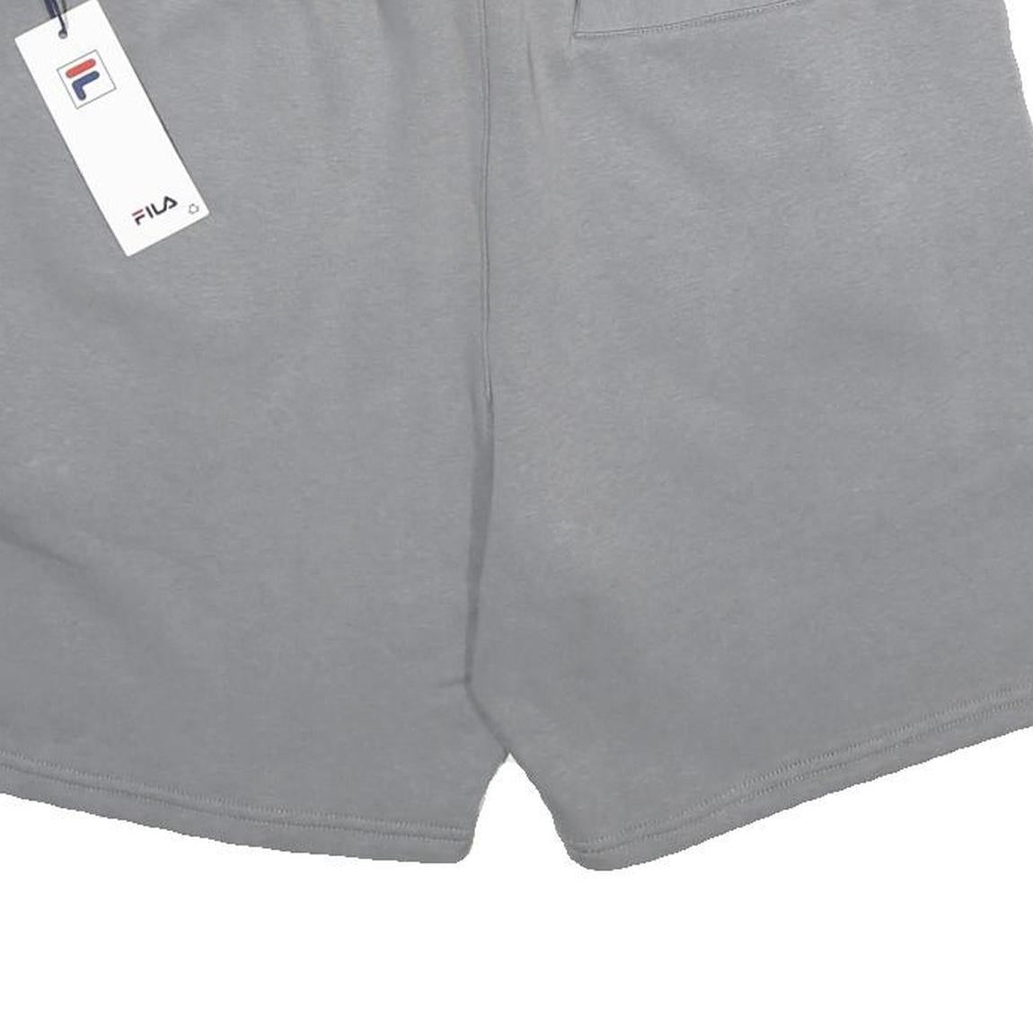FILA Mens Grey Casual Shorts L W34 Cotton Blend Drawstring Logo