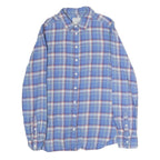 FAT FACE Womens Blue Check Shirt UK 10 Long Sleeve Cotton Casual Blouse