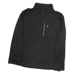 NAUTICA Womens Black 2XL Polyester Zip Jacket Plain Casual Lightweight