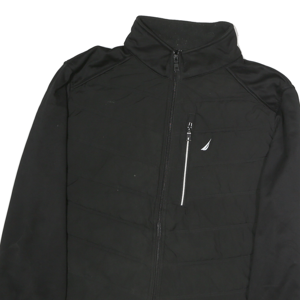 NAUTICA Womens Black 2XL Polyester Zip Jacket Plain Casual Lightweight