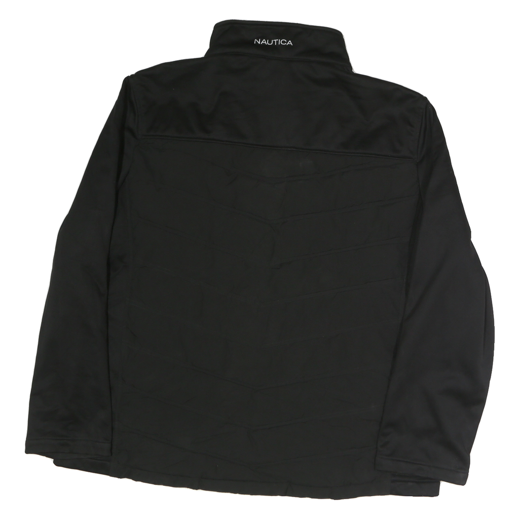 NAUTICA Womens Black 2XL Polyester Zip Jacket Plain Casual Lightweight