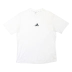 ADIDAS Mens White Cotton Blend T-Shirt M Short Sleeve Crew Neck Sports Casual