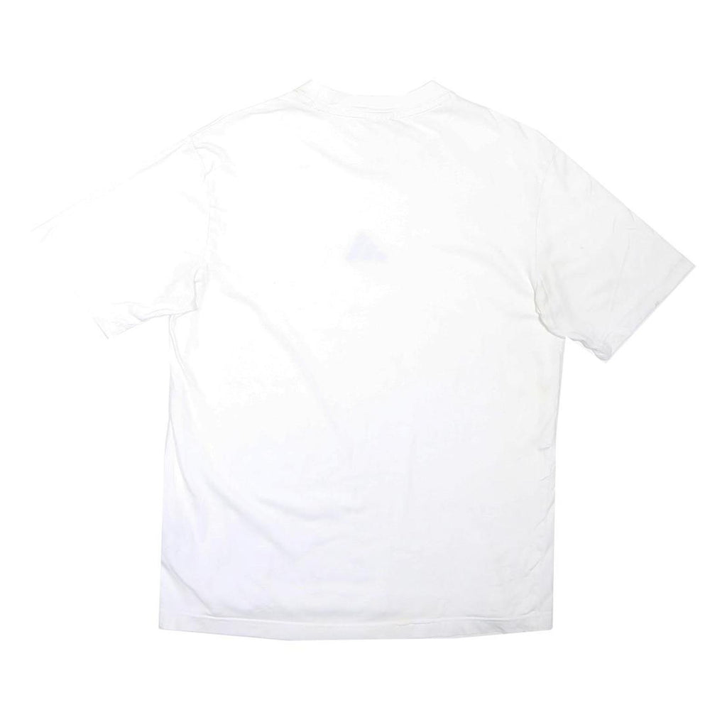 ADIDAS Mens White Cotton Blend T-Shirt M Short Sleeve Crew Neck Sports Casual