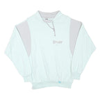 TRIGEMA Mens White & Light Grey Sport Pullover Sweatshirt M Cotton Blend Casual