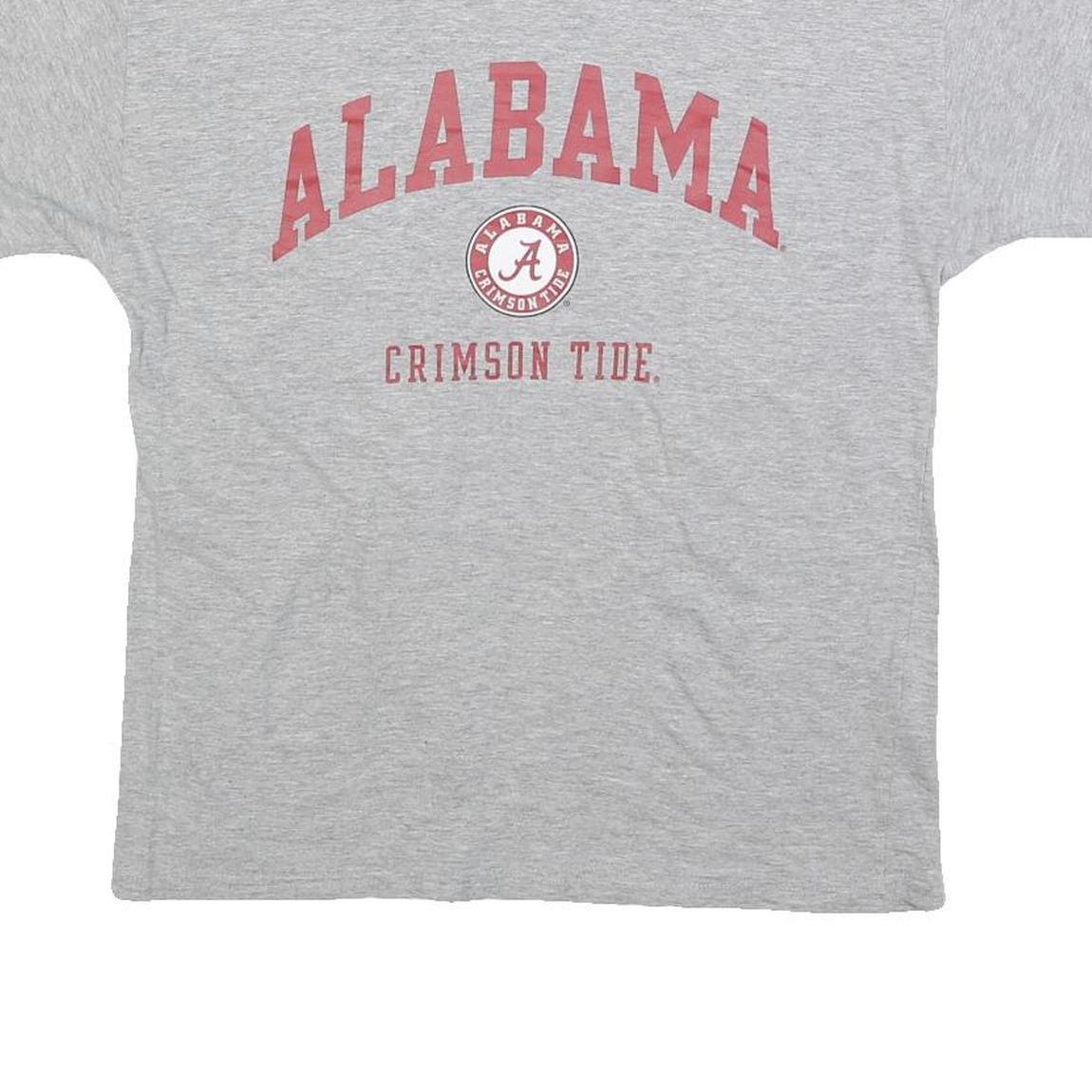 RUSSELL ATHLETIC Mens Grey Alabama Crimson Tide T-Shirt M Short Sleeve Crew Neck