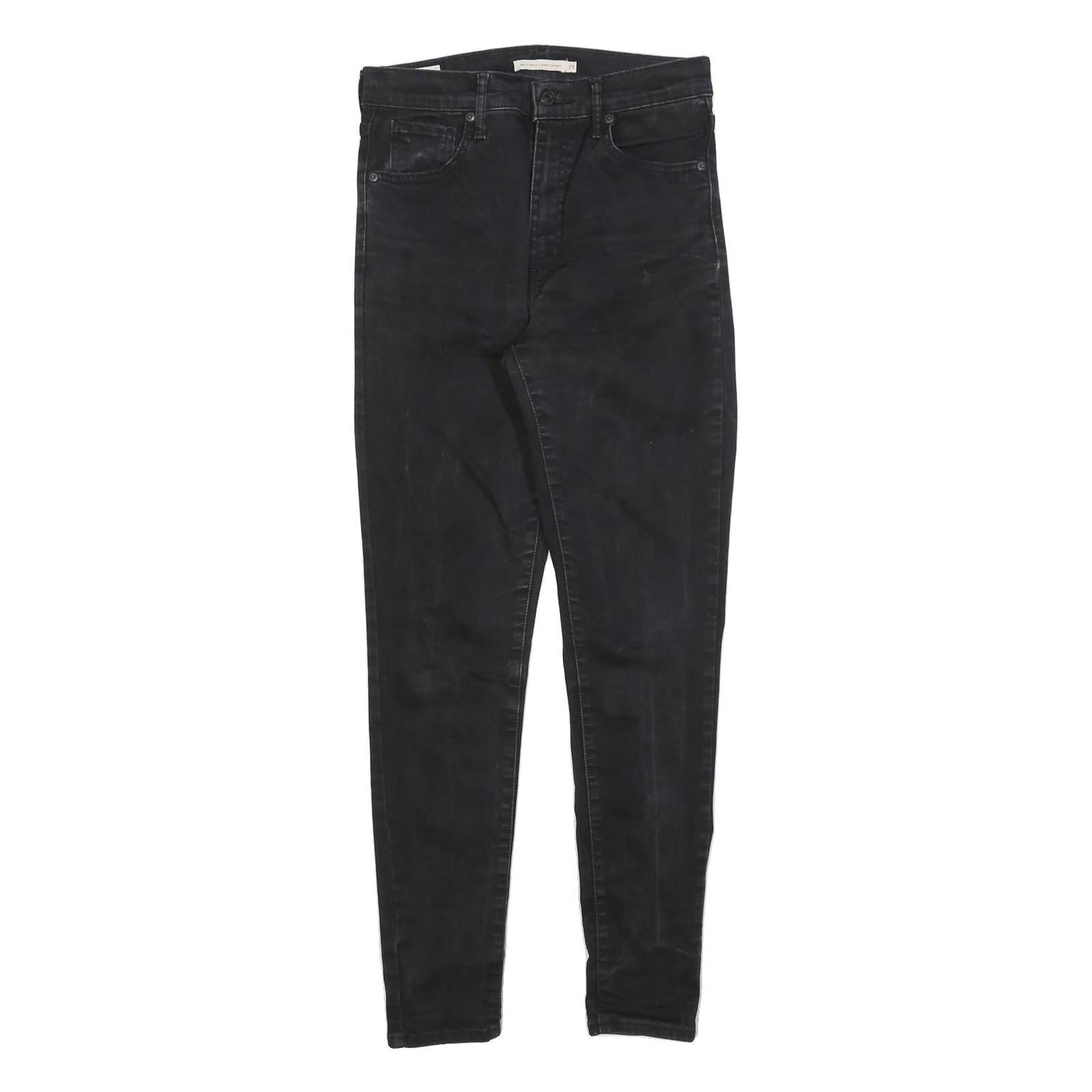 LEVI'S Womens Jeans Black Slim Skinny Denim Medium W29 L30 Zip Closure Classic