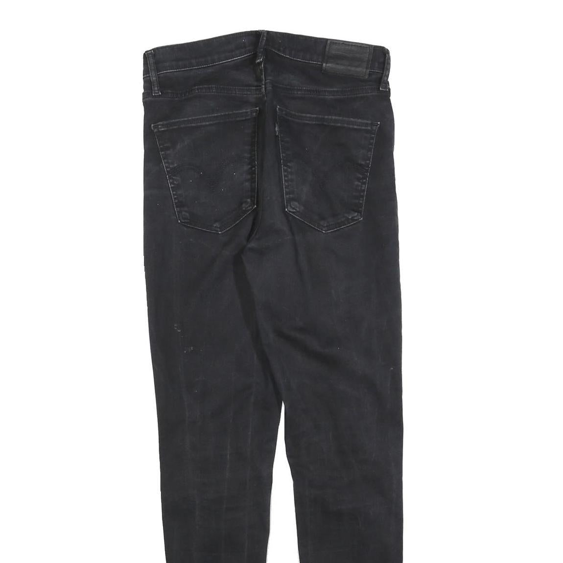 LEVI'S Womens Jeans Black Slim Skinny Denim Medium W29 L30 Zip Closure Classic