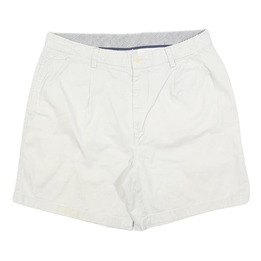 NAUTICA Mens White Casual Shorts L W36 Cotton Blend Comfortable Classic Fit